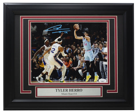 Tyler Herro Signed Framed Miami Heat 8x10 Photo JSA