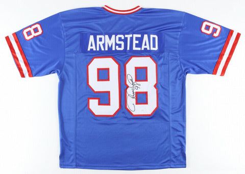 Jessie Armstead Signed New York Giants Jersey (JSA COA) 5xPro Bowl Linebacker