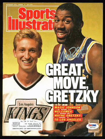 Lakers Magic Johnson Authentic Signed SI w/ Gretzky PSA/DNA ITP #6A03204