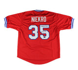 Phil Niekro Signed Atlanta Custom Red Jersey - "HOF 97" Inscription