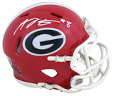 Georgia A.J. Green Authentic Signed Speed Mini Helmet Autographed BAS Witnessed
