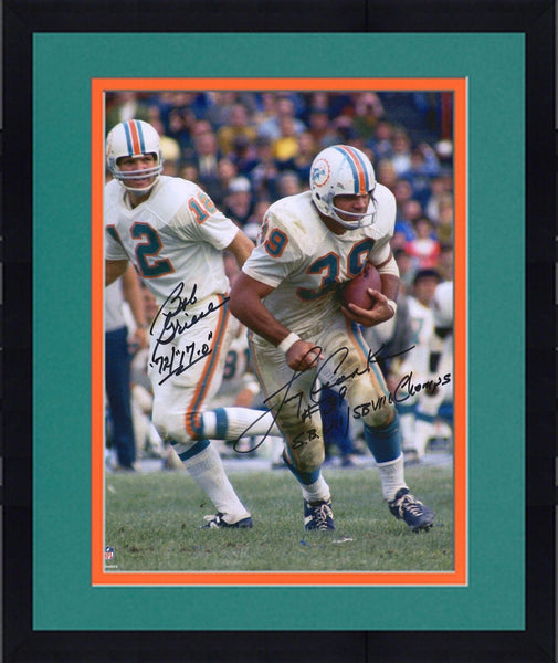 FRMD Bob Griese & Larry Csonka Dolphins Signed 16x20 Photo with Multiple Insc