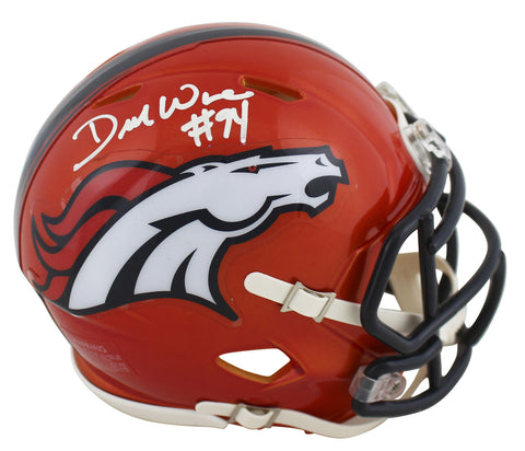 Broncos DeMarcus Ware Authentic Signed Flash Speed Mini Helmet BAS Witnessed