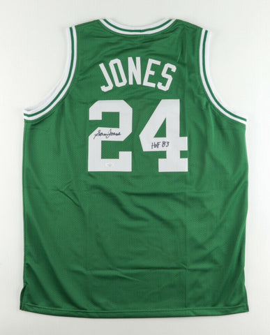Sam Jones Signed Boston Celtics Jersey Inscribed "HOF 83" (JSA COA) Died in 2021