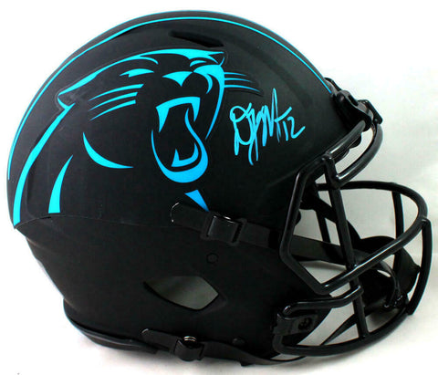 DJ Moore Autographed Panthers F/S Eclipse Authentic Helmet- Beckett W Auth *Blue