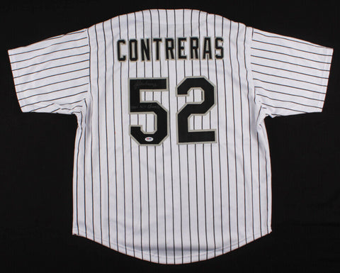 Jose Contreras Signed Chicago White Sox "Bronze Titan" Pinstriped Home Jersey