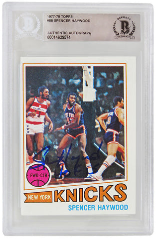 Spencer Haywood autographed 1977-78 Topps Card #88 w/HOF'15 - (Beckett)