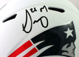 Sony Michel Signed New England Patriots F/S Flat White Helmet - Beckett W Auth