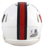 Miami Ray Lewis Authentic Signed White Speed Mini Helmet BAS Witnessed