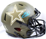 Emmitt Smith F/S Signed Cowboys Salute to Service Speed Auth. Helmet- Beckett W