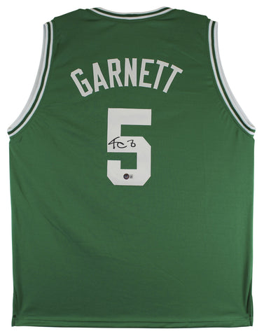 Kevin Garnett Authentic Signed Green Pro Style Jersey Autographed BAS Witnessed
