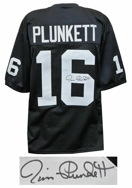 Jim Plunkett (RAIDERS) Signed Black Custom Jersey - (SCHWARTZ SPORTS COA)