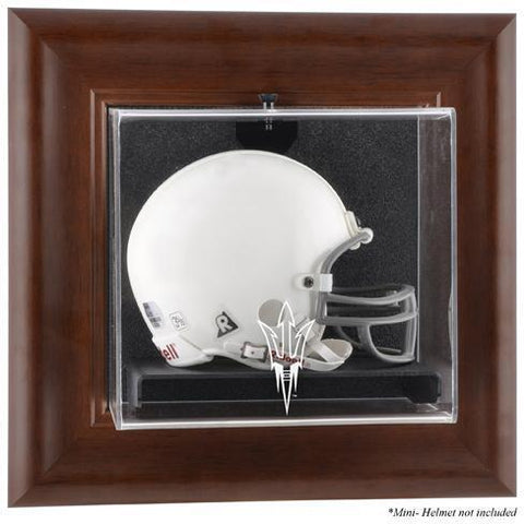 ASU Brown Framed Logo Wall-Mountable Mini Helmet Display Case