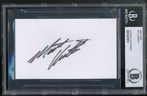 NASCAR Matt Kenseth Authentic Signed 3x5 Index Card Autographed BAS Slabbed