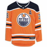 LEON DRAISAITL Autographed Edmonton Oilers Breakaway Orange Jersey FANATICS