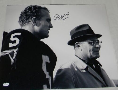 PAUL HORNUNG AUTOGRAPHED GREEN BAY PACKERS 16x20 PHOTO JSA W/ VINCE LOMBARDI