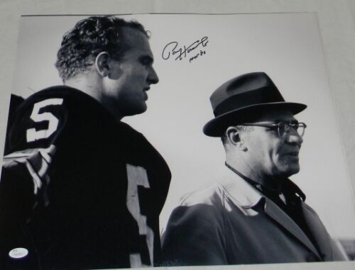 PAUL HORNUNG AUTOGRAPHED GREEN BAY PACKERS 16x20 PHOTO JSA W/ VINCE LOMBARDI