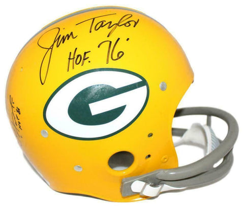 Jim Taylor Paul Hornung & Boyd Dowler Autographed Packers TK Helmet w/JSA 22292