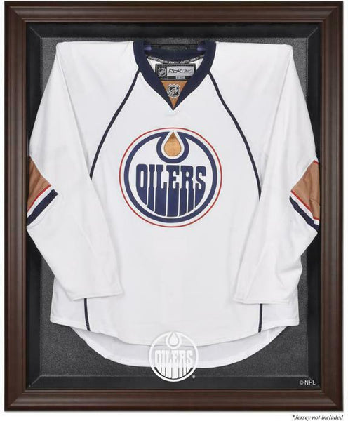 Edmonton Oilers Brown Framed Logo Jersey Display Case - Fanatics