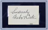 Yankees Babe Ruth Signed 2x3.5 Cut Signature Framed Display JSA #X56895