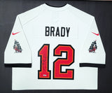 Buccaneers Tom Brady Autographed Framed White Nike Jersey Fanatics Holo #B063625