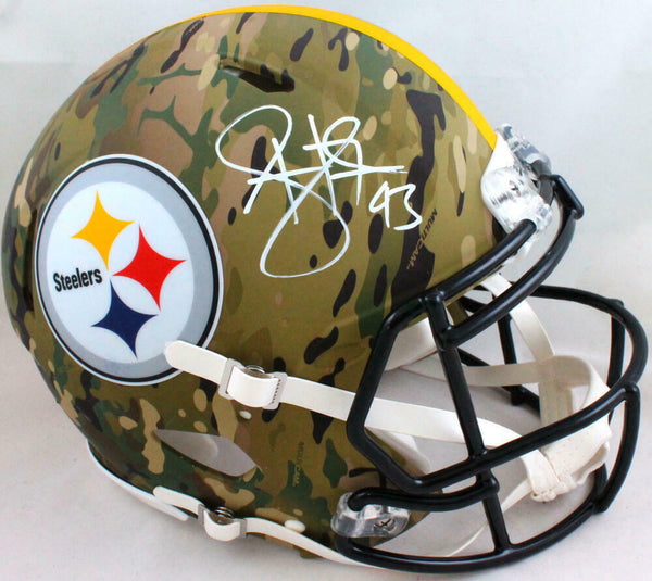 Troy Polamalu Signed F/S Steelers Camo Speed Authentic Helmet-Beckett W Hologram