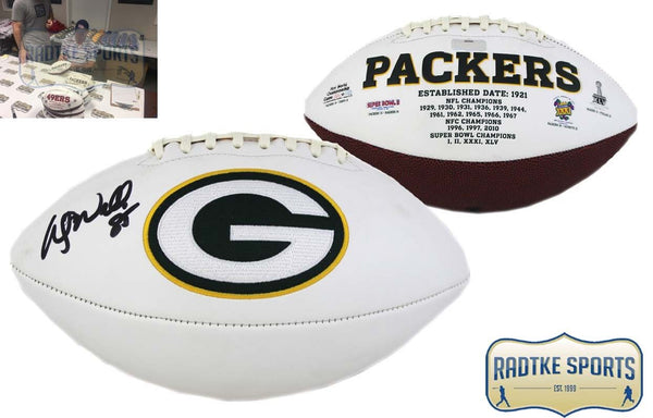 Wesley Walls Autographed/Signed Green Bay Packers Embroidered NFL Football
