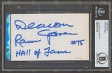 Rams Deacon Jones Authentic Signed 3x5 Index Card Autographed BAS Slabbed