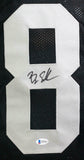 Bryan Edwards Autographed Black Pro Style Jersey - Beckett W Auth *8