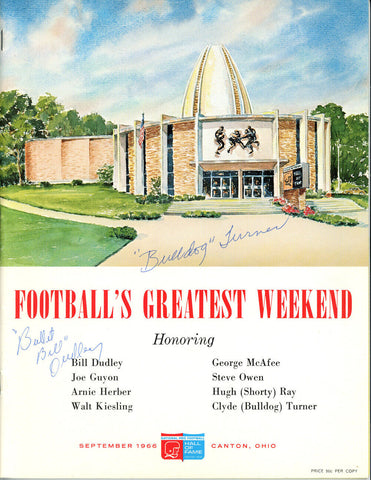 Bill Dudley & Bulldog Turner Signed 1966 Football's Greatest Magazine BAS 38058
