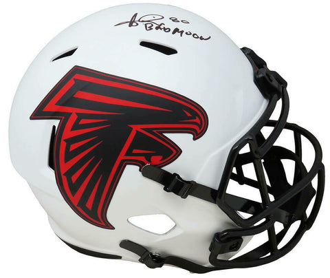 Andre Rison Signed Falcons Lunar Eclipse Riddell F/S Rep Helmet w/Insc. (SS COA)