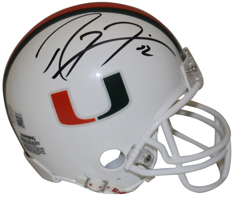 Ray Lewis Autographed Miami Hurricanes VSR4 Mini Helmet Beckett 36219