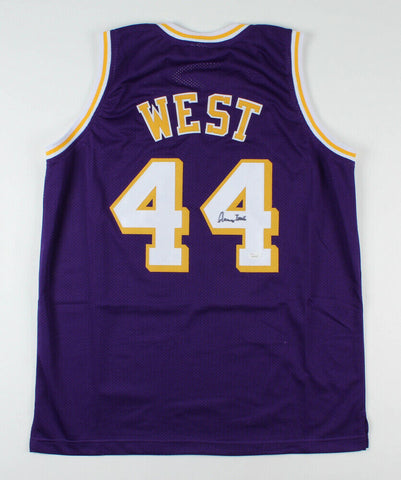 Jerry West Signed Los Angeles Lakers Purple Home Jersey (JSA COA)14xNBA All-Star