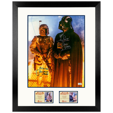 David Prowse Jeremy Bulloch Autographed Star Wars Darth 11x14 Framed Photo