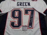 Jarvis Green Signed New England Patriots Jersey (JSA COA) 2xSuper Bowl Champion