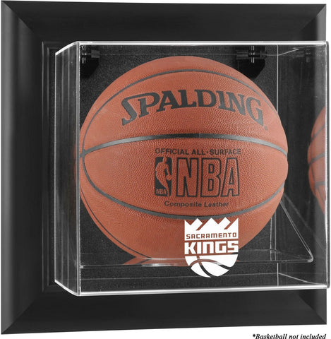 Sacramento Kings Black Framed Wall-Mounted Team Logo Basketball Display Case