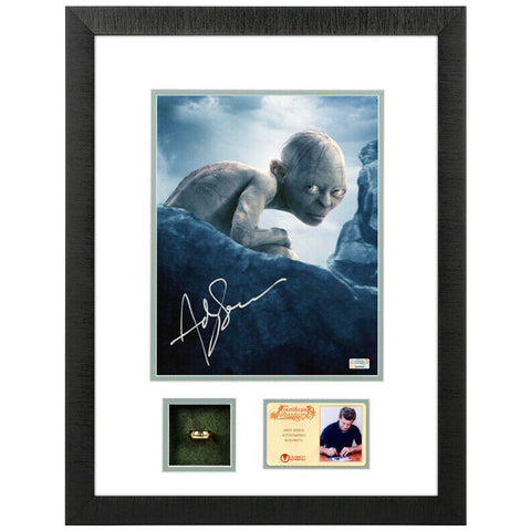 Andy Serkis Autographed Lord of the Rings Gollum 8x10 Photo Framed Display