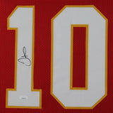 TYREEK HILL (Chiefs red TOWER) Signed Autographed Framed Jersey JSA