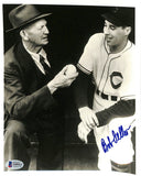 Bob Feller Signed 8x10 Cleveland Indians Baseball Photo BAS
