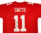 SAN FRANCISCO 49ERS ALEX SMITH AUTOGRAPHED RED JERSEY BECKETT BAS WITNESS 208237