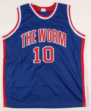 Dennis Rodman Signed Detroit Pistons Jersey (JSA COA) 5xNBA Champion / The Worm