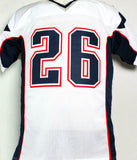 Sony Michel Autographed White Pro Style Jersey W/ SB Champs- Beckett W Auth *2