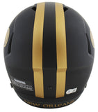 Saints Alvin Kamara Signed Eclipse Full Size Speed Rep Helmet BAS Witnessed