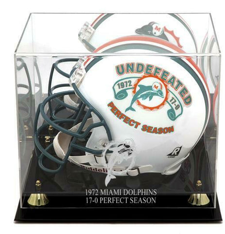 Miami Dolphins Golden Classic 1972 Commemorative Logo Helmet Case & Mirror Back