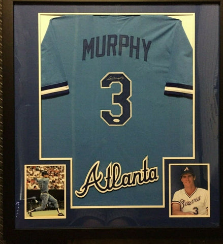 Dale Murphy Signed Atlanta Braves 36"x 39" Framed Signed Jersey (JSA COA)