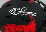 Mike Alstott Autographed Tampa Bay Buccaneers Eclipse Speed Mini Helmet-BAW Holo