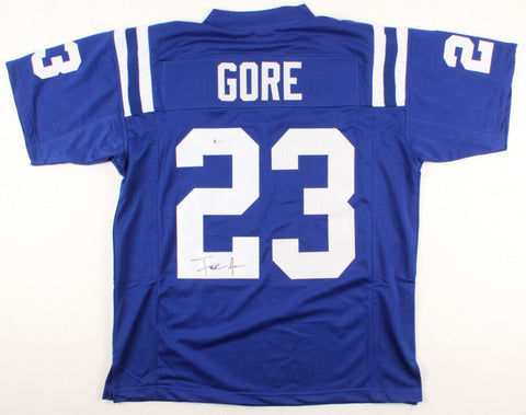 Frank Gore Signed Indianapolis Colts Blue Jersey (Beckett COA) 5xPro Bowl R.B.