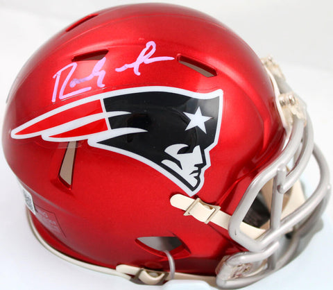 Randy Moss Autographed Patriots Flash Speed Mini Helmet-Beckett W Hologram