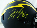 Joey Bosa Autographed LA Chargers F/S Eclipse Authentic Helmet- Beckett W*Yellow