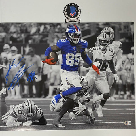 Autographed/Signed Kadarius Toney New York Giants 16x20 Photo Beckett BAS COA